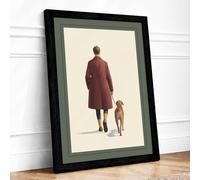 Walk Together Minimalist Framed Wall Art Print A4 (29.7×21cm) Black, Wall Decor for Living Room, Bedroom, Office & Home, Ready to Hang, Art Gift