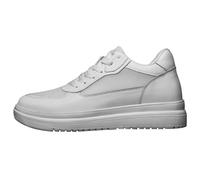 Walk Trainers Men Elevator Shoes Men's 6/8/ 10 Cm Unisex Height Adjustable Shoes Height Lift Higher Casual Elevator Non Slip Breathable Trainers Lace Up White