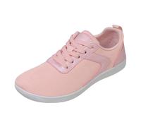 Walk Trainers Men Unisex Thin Soled Wide Last Casual Sneakers (5) Pink