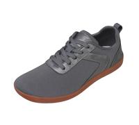 Walk Trainers Men Unisex Thin Soled Wide Last Casual Sneakers (Grey, 11)