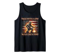Walk With A Limp Weld Like A Pimp Welding Welder USA Flag Tank Top