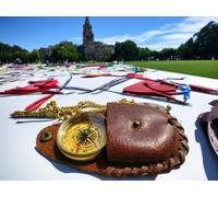 Walk with Jesus Brass Gift Compass with 30" Chain for Son from Mom Dad | Engraved Compass 2" - Father to Son Gifts, Mom to Son Gifts for Graduation 2026, Birthday Baptism Confirmation Communion