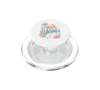 Walk with Jesus Coastal Beach Faith Summer Design PopSockets PopGrip for MagSafe
