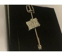 Walk With Jesus TG528 Scarf , Brooch and Kilt Pin Pewter 3" 7.5 cm POSTED BY US GIFTS FOR ALL 2016 FROM DERBYSHIRE UK