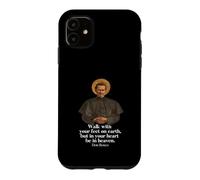 Walk With Your Feet On Earth Tee Saint John Bosco Print Case for iPhone 11