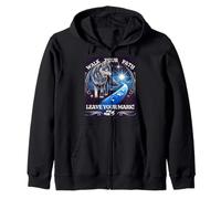 Walk Your Path Wolf Design Leave Your Mark Warrior Design Zip Hoodie