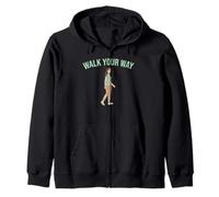 Walk Your Way Personal Path Motivation Design Zip Hoodie