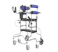 Walker 440lbs Rollator Walker with 8 Wheels Height Adjustable Rolling Walkers for Elderly Hemiplegia Rehabilitation Standing Stand Walking Mobility Aid,