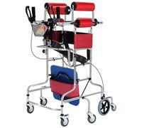 Walker 8 Wheeled Walking Frame with Storage Basket and Toilet Seat Height Width Adjustable Walking Aid for Elderly Mobility Walker