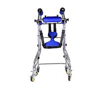 Walker Aid for Elderly Standing Walker Frame Rehabilitation Training Adult Walking Bracket Stainless Steel Six Wheel Height Width Adjustable Double Th