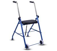 Walker, Aluminum Rollator Walker Fold Up and Comfortable Butterfly Grip, Padded Seat, Rubber Wheels,Grip Height Can Be Adjusted kxtmm