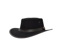 WALKER AND HAWKES - Canvas Outback Stanley Hat - Black - Medium (58cm)