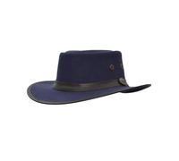 WALKER AND HAWKES - Canvas Outback Stanley Hat - Navy - Medium (58cm)