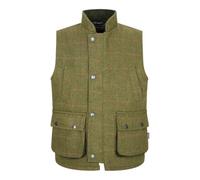 WALKER AND HAWKES - Children's Derby Tweed Greyson Shooting Gilet - Dark Sage - 28 (Age 7/8)