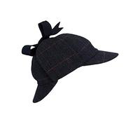 WALKER AND HAWKES - Derby Tweed Woodstock Deerstalker Hat - Blue Tweed - 2X-Large (61cm)