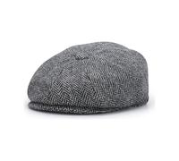 WALKER AND HAWKES - Harris Tweed 8-Panel Thomas Baker Boy Cap - Steel Grey - XXL (61cm)