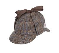 WALKER AND HAWKES - Harris Tweed Watson Deerstalker Hat - Clinton Brown - Small (57cm)