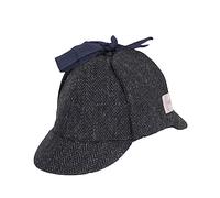 WALKER AND HAWKES - Harris Tweed Watson Deerstalker Hat - Gunmetal Grey - X-Large (60cm)