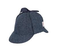 WALKER AND HAWKES - Harris Tweed Watson Deerstalker Hat - Midnight Blue - Large (59cm)