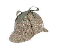 WALKER AND HAWKES - Harris Tweed Watson Deerstalker Hat - Moss Green - 2X-Large (61cm)