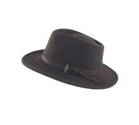 WALKER AND HAWKES - Jack Murphy Boston Wool Felt Hat w/Leather Band - Brown - X-Large (62cm)