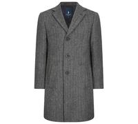 WALKER AND HAWKES - Jack Murphy Owen Tweed Mid Length Coat - Charcoal Wide Herringbone - 42