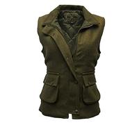 WALKER AND HAWKES - Ladies Derby Tweed Bayston Gilet - Dark Sage - 20