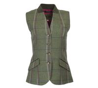 WALKER AND HAWKES - Ladies Derby Tweed Margate Waistcoat - Pink Stripe - 10