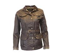 WALKER AND HAWKES - Ladies Wax Florence Motorcycle Jacket - Brown - 14