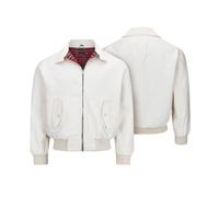 WALKER AND HAWKES - Men's Black Classic Harrington Sports Smart Casual Spring Jacket - Stone - 2X-Large