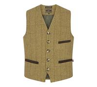 WALKER AND HAWKES - Men's Derby Tweed Alcott Waistcoat - Light Sage - 3XL