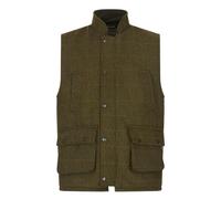 WALKER AND HAWKES - Men's Derby Tweed Barrington Shooting Gilet - Dark Sage - X-Small