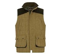 WALKER AND HAWKES - Men's Derby Tweed Warrington Shooting Gilet w/Shoulder Patch - Light Sage 3XL