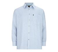 WALKER AND HAWKES - Men's Green Easy Care Chequered Murton Country Plain Smart Easy Iron Shirt - Blue - Medium (40'')