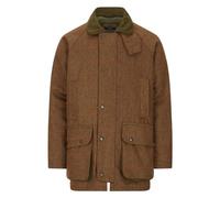 WALKER AND HAWKES - Men's Green Sage Durable Derby Tweed Barlaston Hunting Shooting Waterproof Jacket - Brown Tweed - 3XL