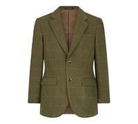 WALKER AND HAWKES - Men's Green Sage Two Button Derby Tweed Windsor Regular Fit Blazer - Dark Sage - 50