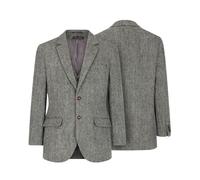 WALKER AND HAWKES - Men's Harris Tweed Blakemore Blazer - Steel Grey - 38