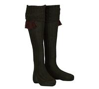 WALKER AND HAWKES - Men's Merino Wool Harris Shooting Socks w/Garter Ties - Forest - Medium