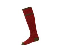 WALKER AND HAWKES - Men's Merino Wool Kyle Shooting Socks w/Garter Ties - Rosehip - X-Large