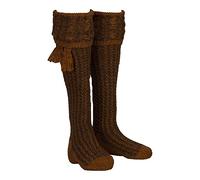 WALKER AND HAWKES - Men's Merino Wool Revier Shooting Socks w/Garter Ties - Wildbroom - Small