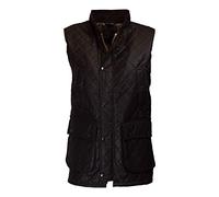WALKER AND HAWKES - Men's Wax Diamond Quilted Lincoln Gilet - Brown - 3X-Large