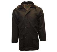 WALKER AND HAWKES - Men's Wax Padded Blackstone Jacket - Brown - 5X-Large