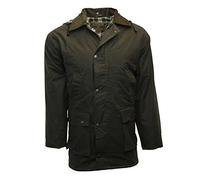 WALKER AND HAWKES - Men's Wax Padded Blackstone Jacket - Olive - 5X-Large