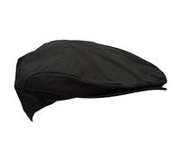 WALKER AND HAWKES - Premium Olive 100% British Millerain Waxed Cotton Belton Flat Cap Unisex - Black - XL (60cm)