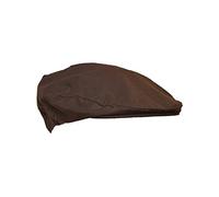 WALKER AND HAWKES - Premium Olive 100% British Millerain Waxed Cotton Belton Flat Cap Unisex - Brown - XL (60cm)