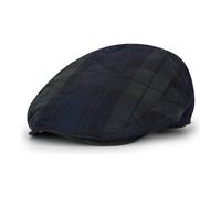 WALKER AND HAWKES - Tartan Wax Blackmere Flat Cap - Black Watch - M (58cm)