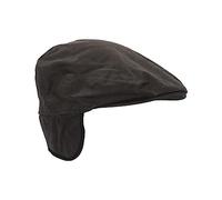WALKER AND HAWKES - Wax Edmond Flat Cap w/Foldable Ear Flaps - Brown - Large (59cm)