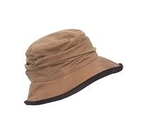 WALKER AND HAWKES - Womens Olive British Millerain Waxed Cotton Diana Country Hat - Beige - 3XS/XXS (54cm/55cm)