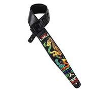 Walker And Williams KB-53-BLK Black Strap W/Aztec Eagle Design On Black Carved Leather