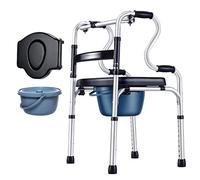 Walker Assist Mobility Support Device Aluminum Alloy for The Elderly Mobility Needs Lightweight Foldable Walking Stick Chair Walker with seat (C)